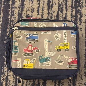 Pottery Barn Kids Construction Vehicle Lunch Bag - Blue, Red, Yellow, Gray